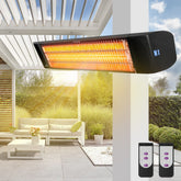 ZeboZap Infrared Electric Patio Heater – 1500W, Strap-On or Wall Mount, Remote Control
